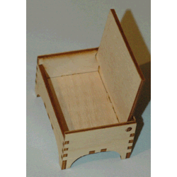 Small boxes cut from wood